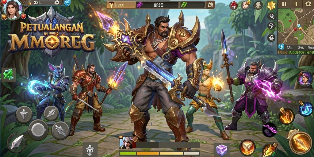 Tampilan gameplay seru dalam dunia fantasi 33L.