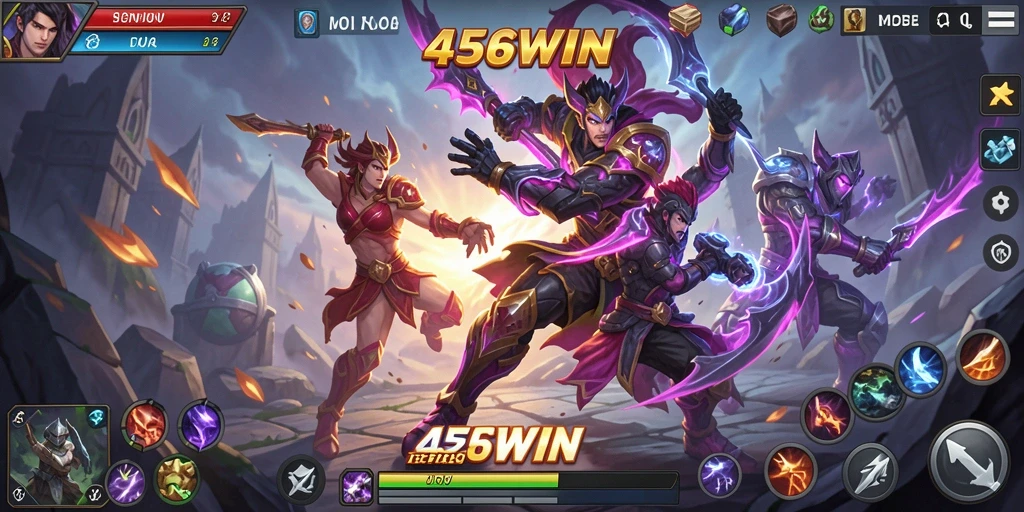 Tangkapan layar dari gameplay seru di 456WIN saat pertempuran tim.