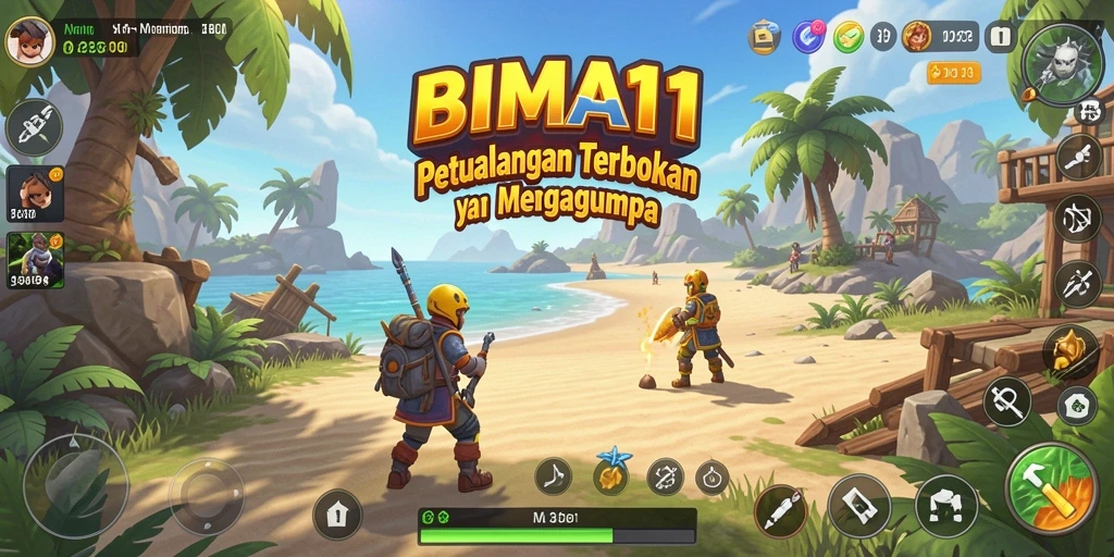 Screenshot BIMA11 menampilkan petualangan seru di dunia terbuka.