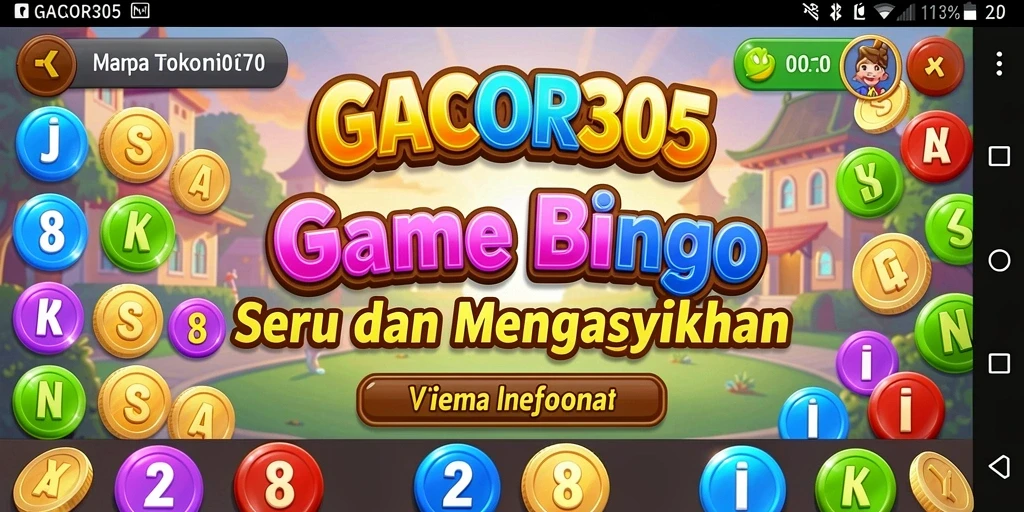 Screenshot gameplay GACOR305 menampilkan suasana seru bermain Bingo.