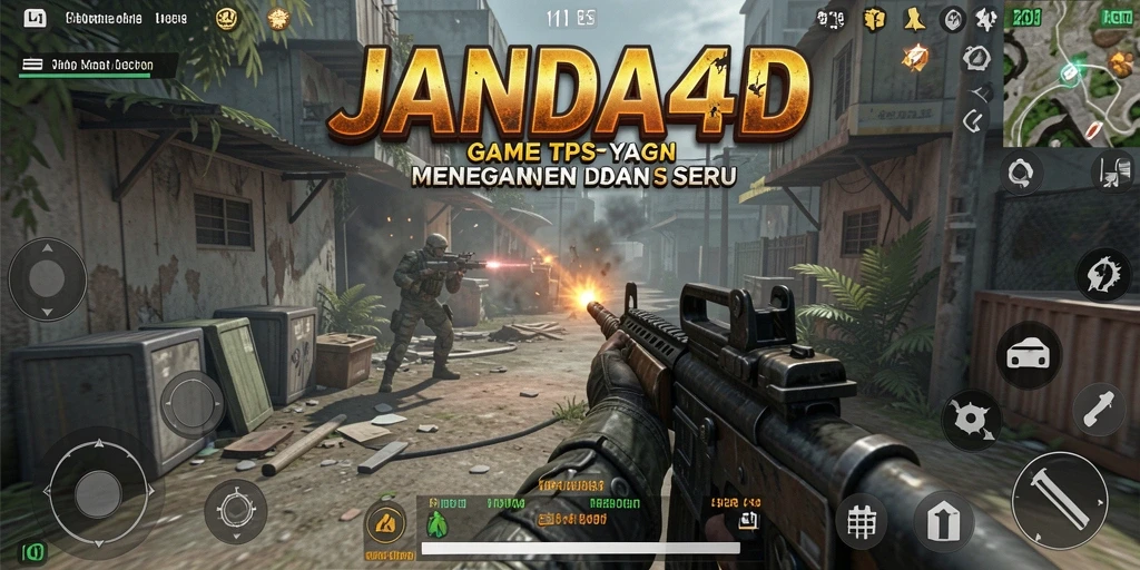 Screenshot permainan JANDA4D dengan aksi menegangkan dalam TPS.