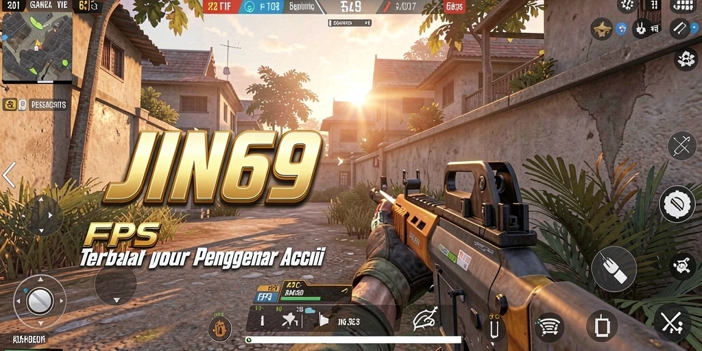 Gameplay JIN69 yang intens dengan aksi menembak mendebarkan.