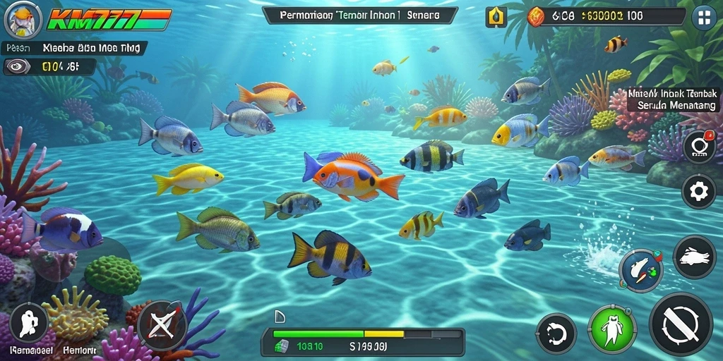 Tampilan gameplay Tembak Ikan yang menarik dan menghibur di KM777.