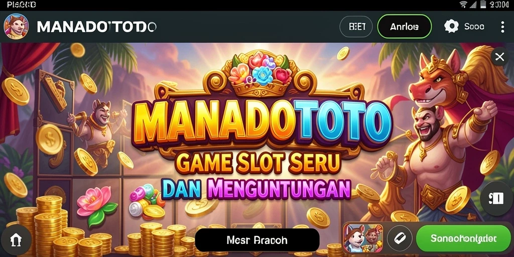 Tampilan gameplay seru dari MANADOTOTO dengan grafik yang memukau.
