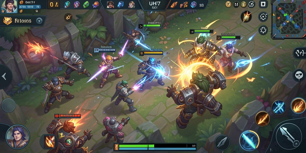Gameplay menegangkan UH77 dalam pertarungan tim strategis.