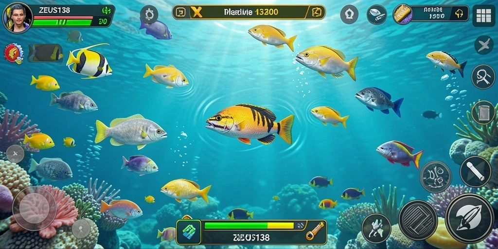 Tampilan gameplay menarik menembak ikan di ZEUS138.